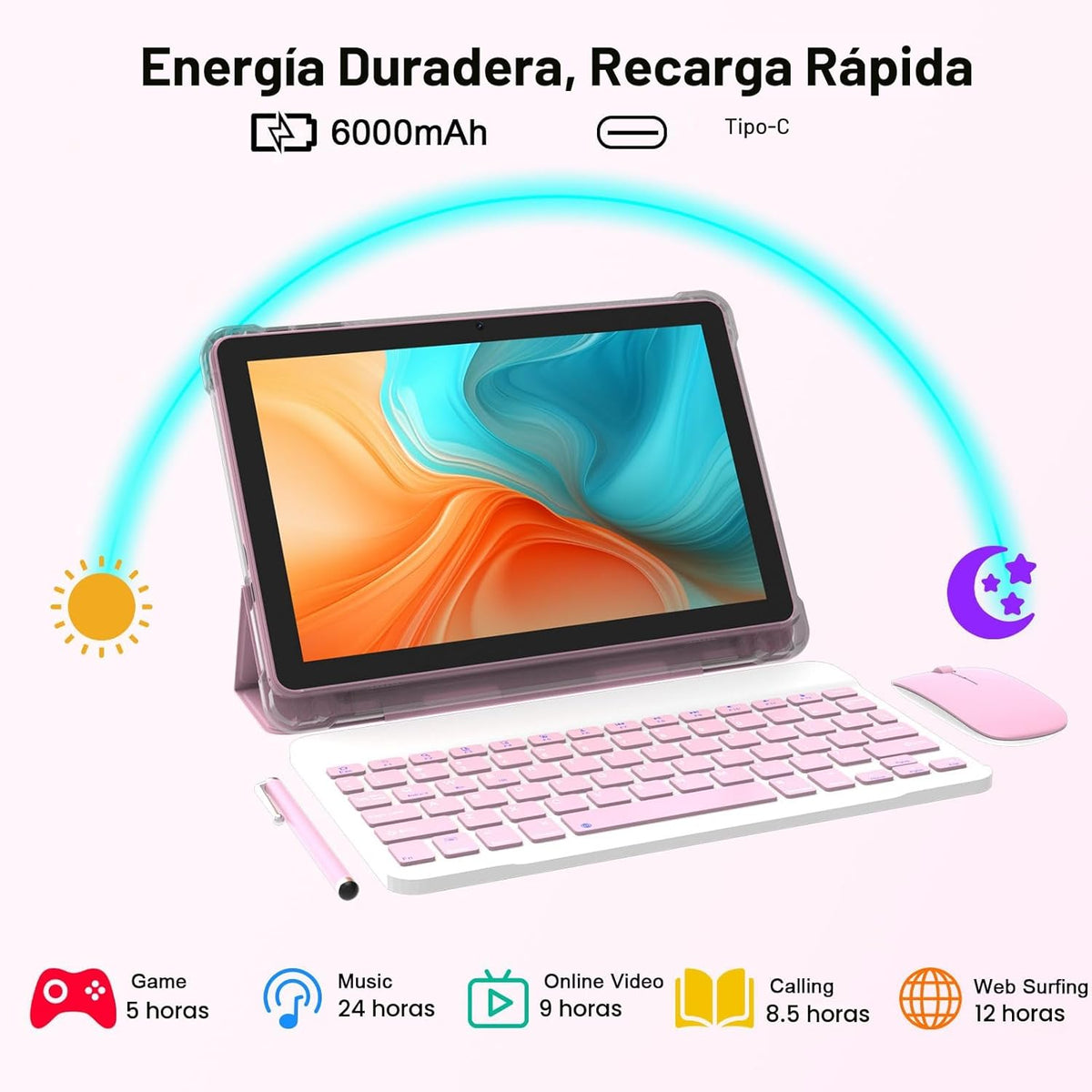 CUPEISI Tablet Android 15 de 10 pulgadas, 20 GB de RAM+128 GB de RO...