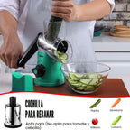 Geedel - Rallador rotativo de queso con manivela, trituradora de queso, cortador de verduras