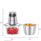 MEGAWISE Picador eléctrico de la comida 500W, amoladora dual de la carne de