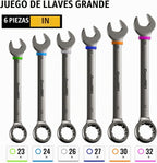 Juego de llaves métricas grandes de 0.906-1.260 in, juegos de