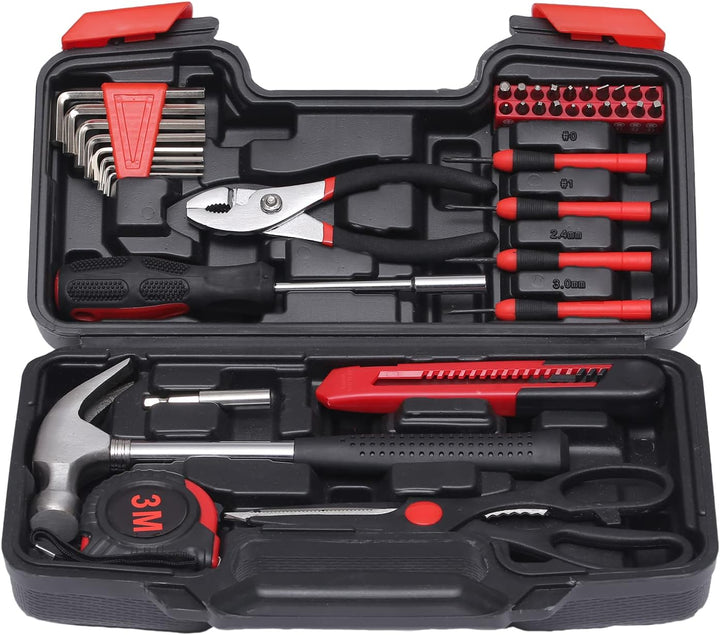 Kit de herramientas para el hogar de 39 piezas, juego de herramient...