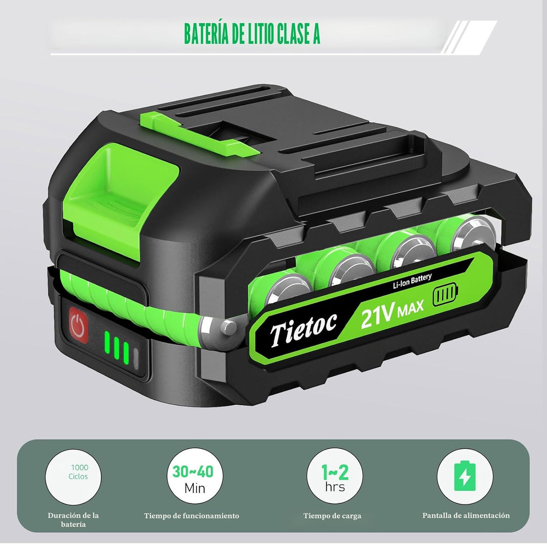 Tietoc Motosierra eléctrica de 6 pulgadas, inalámbrica, funciona co...