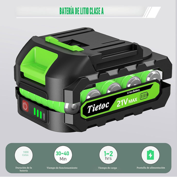 Tietoc Motosierra eléctrica de 6 pulgadas, inalámbrica, funciona co...