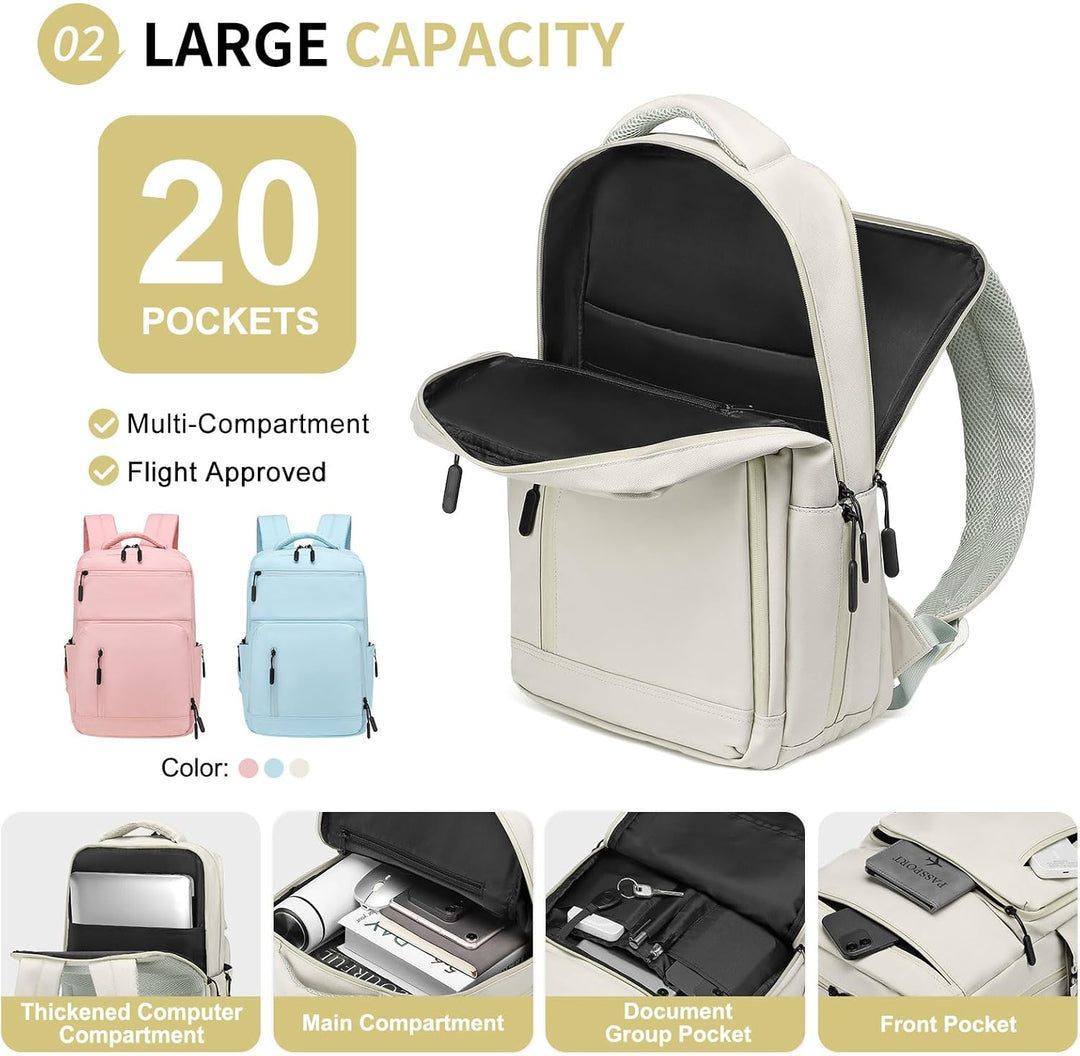 SUIKIHUM Mochila impermeable para portátil para hombres y mujeres,...