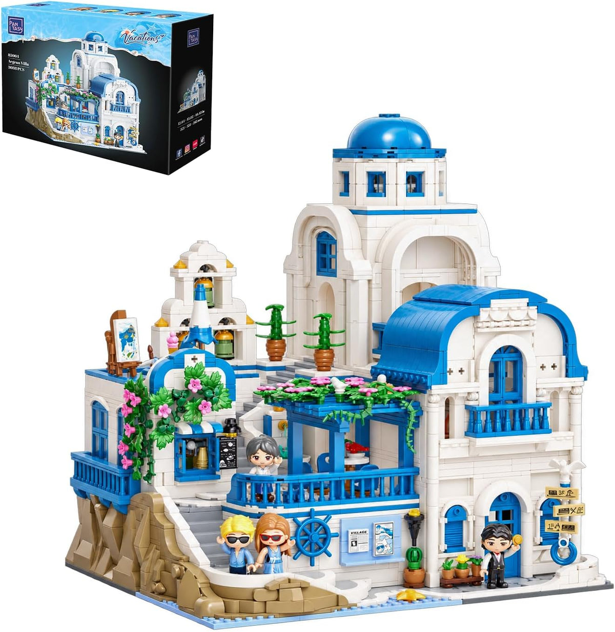 PANTASY Aegean Villa Architecture - Juego de construcción para adultos