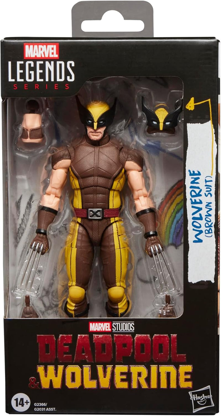 Marvel Legends Serie Wolverine (traje marrón), figura de acción de...