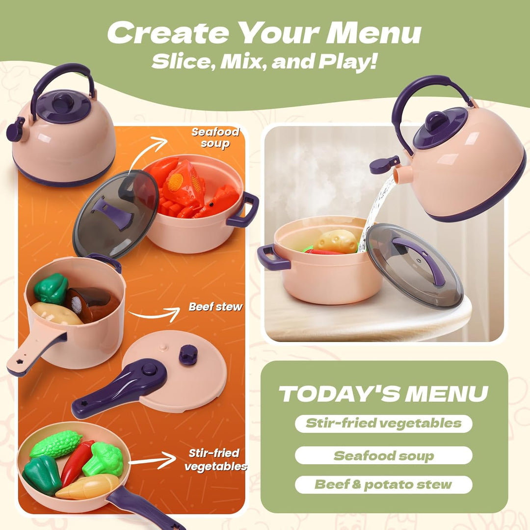 CUTE STONE - Juego de 51 piezas de accesorios de cocina en miniatur...
