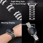 THEAGE Correa de reloj de titanio sólido para hombre y mujer, correas de reloj de titanio puro de 0.866 in