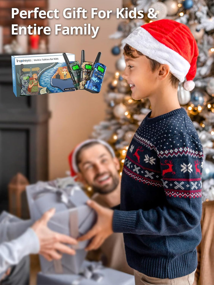 Inspireyes Walkie Talkies para niños recargables, juguetes para niñ...