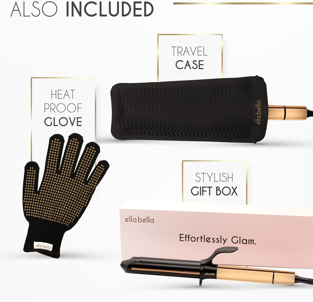 ELLA BELLA® Plancha rizadora de 1.25 pulgadas con tecnología infrar...