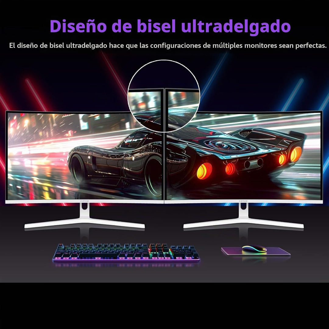 Z Z-EDGE Monitor de juegos curvo de 27 pulgadas, monitor de computa...