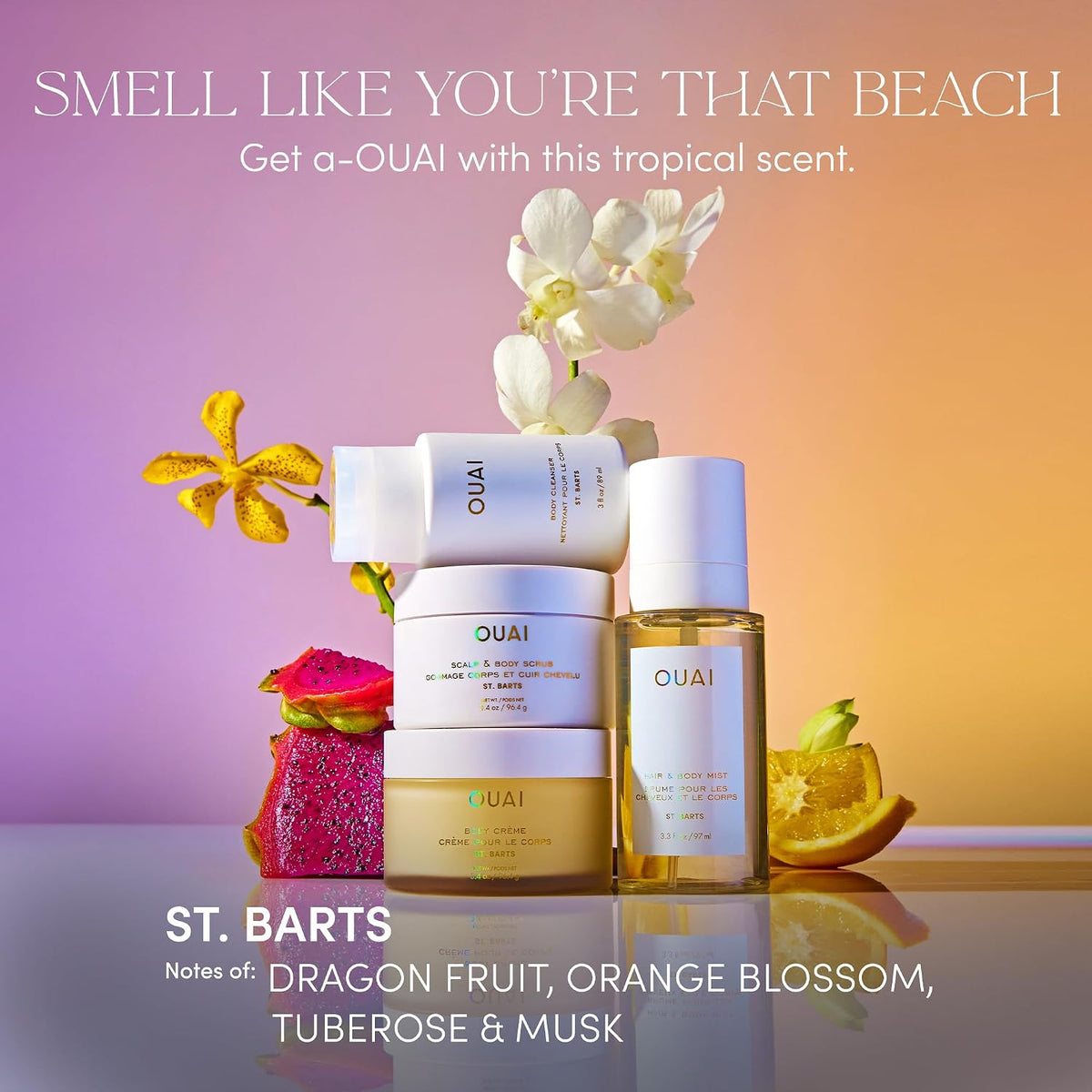 OUAI Paquete de viaje St. Barts \u2013 Incluye exfoliante corporal...