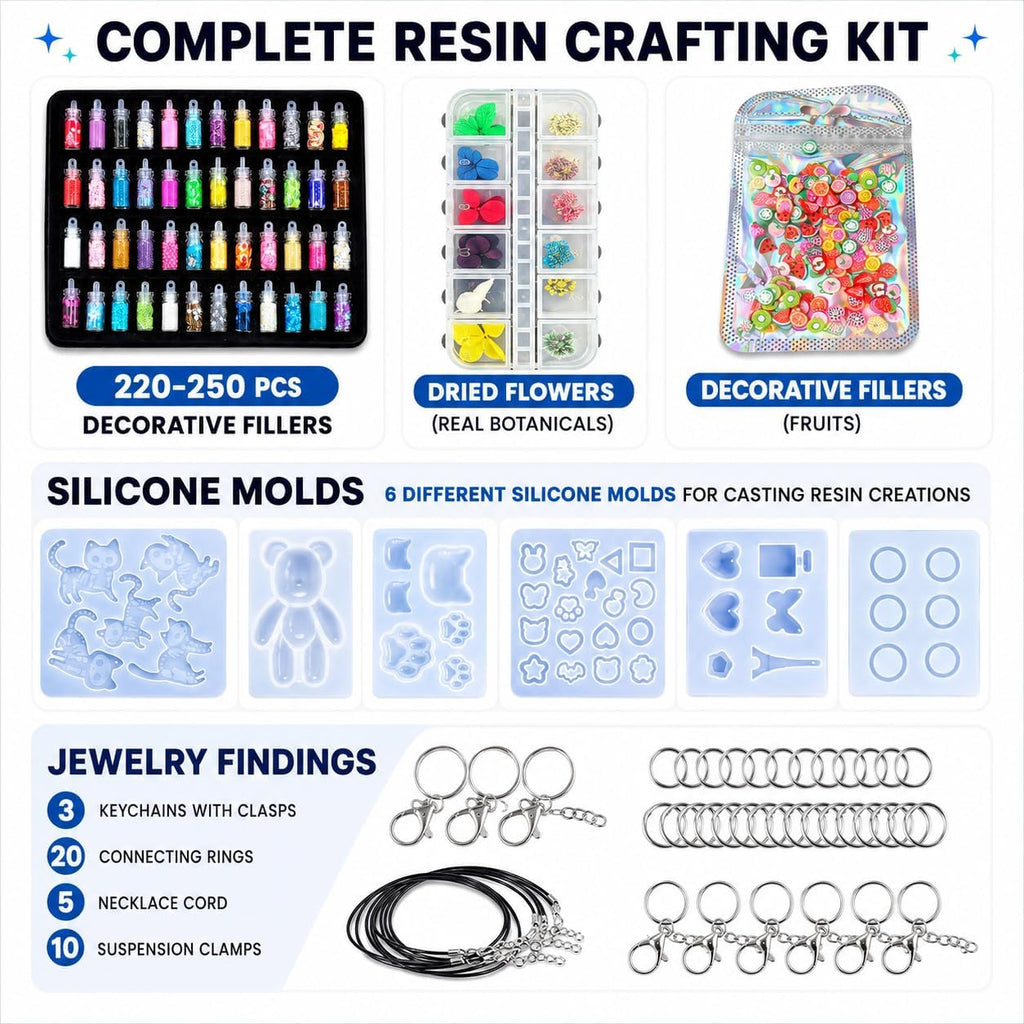 Lámpara ESAM Group Kit de fabricación de joyas de resina UV de lujo para niños