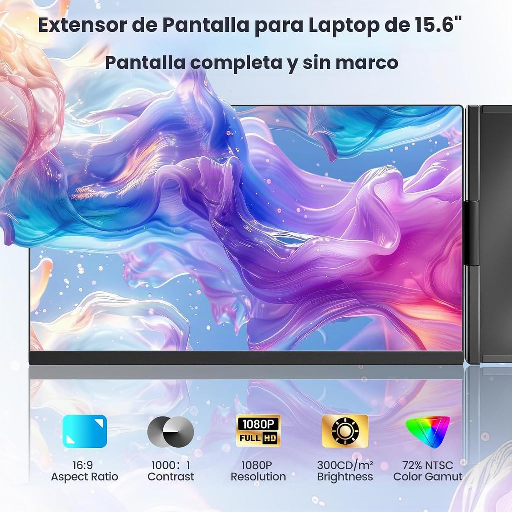 KEFEYA Extensor de pantalla para laptop, monitor portátil FHD 1080P...