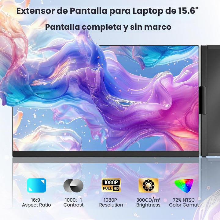 KEFEYA Extensor de pantalla para laptop, monitor portátil FHD 1080P...
