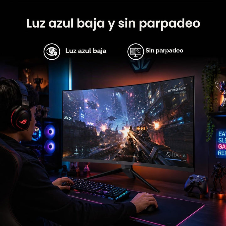 KTC Monitor curvo para juegos de 32 pulgadas y 240 Hz, FHD 1080P 15...
