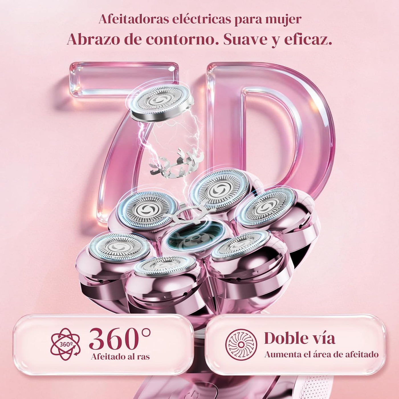MALEGEBAZ Maquinillas de afeitar eléctricas para mujer, afeitadora...