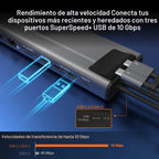 j5create Estación de acoplamiento de pantalla USB C Dual 4K 60Hz (12 en 1