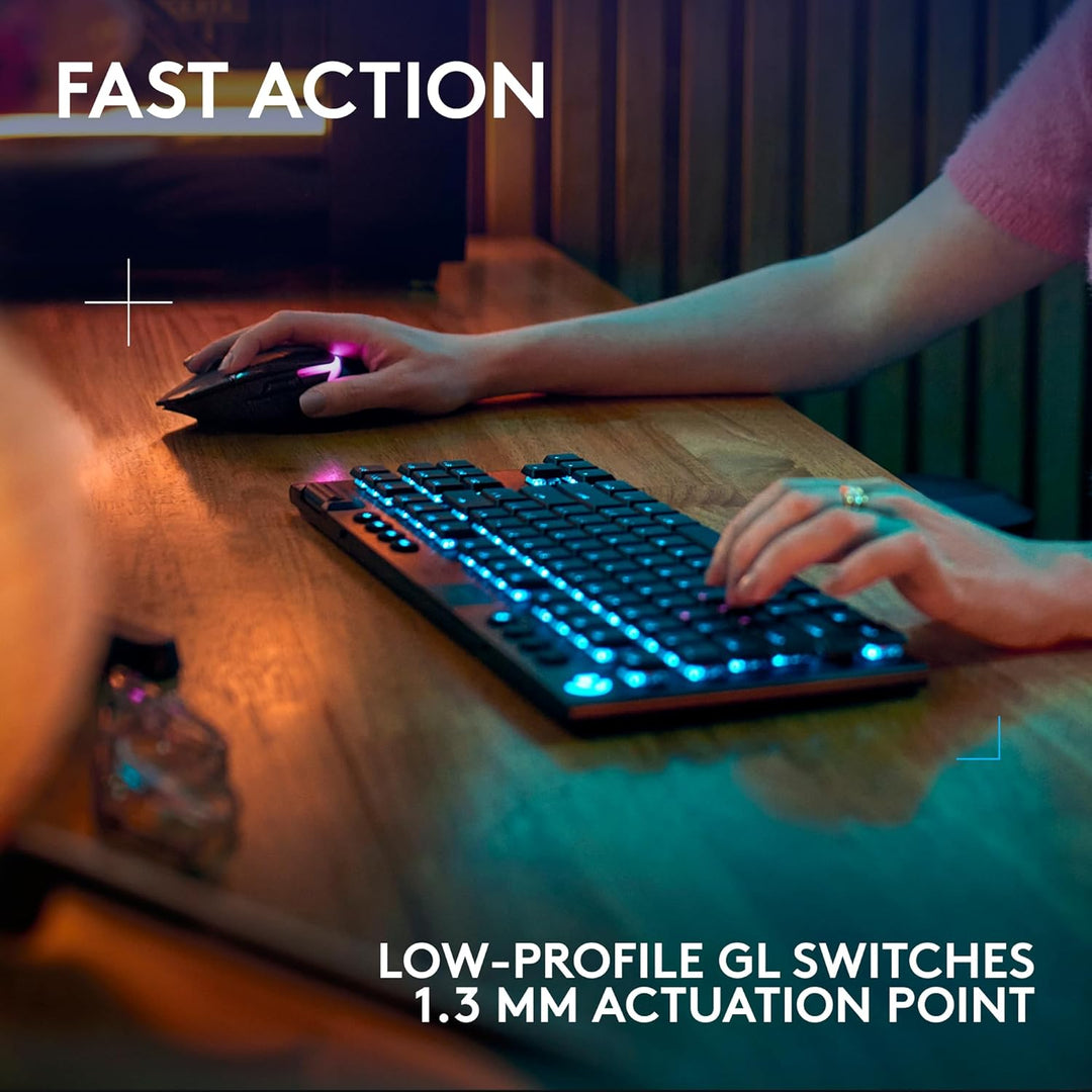 Logitech G915 X Lightspeed TKL Teclado mecánico inalámbrico para ju...