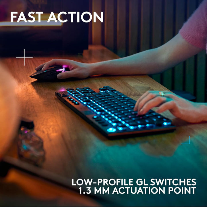 Logitech G915 X Lightspeed TKL Teclado mecánico inalámbrico para ju...