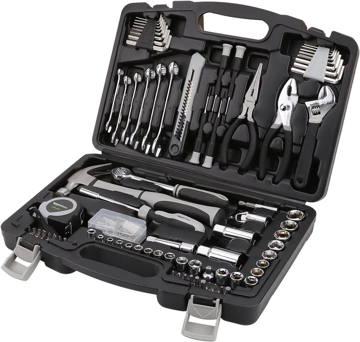 AmazonBasics Caja de herramientas de uso general para el hogar, 131...