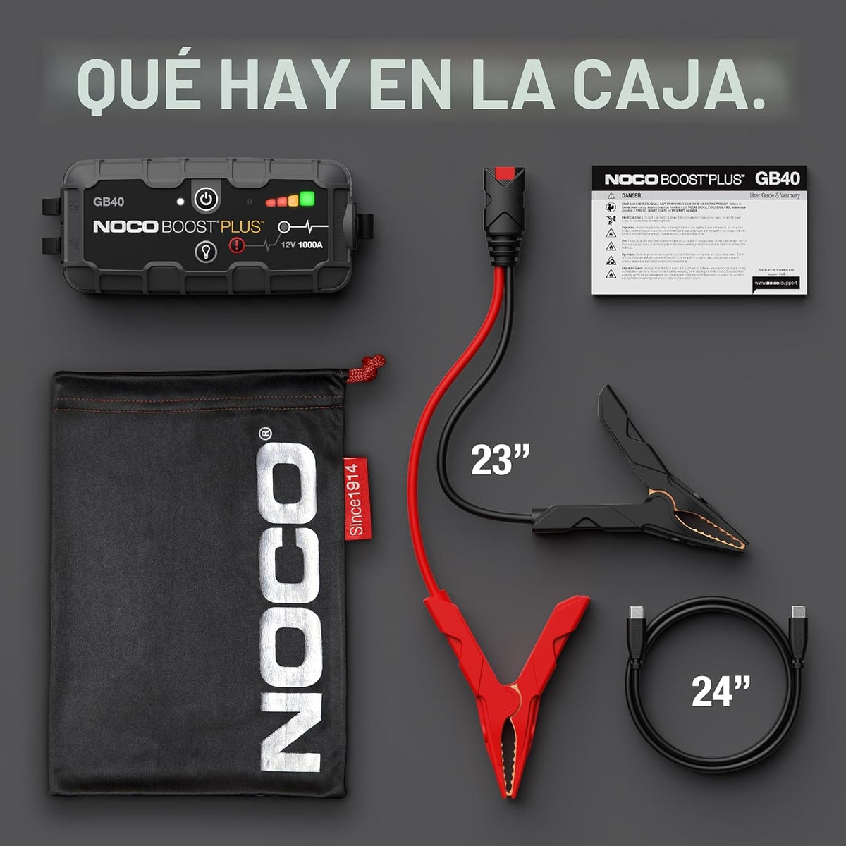 NOCO Boost GB40 12V 1000A UltraSafe Arrancador portátil de litio