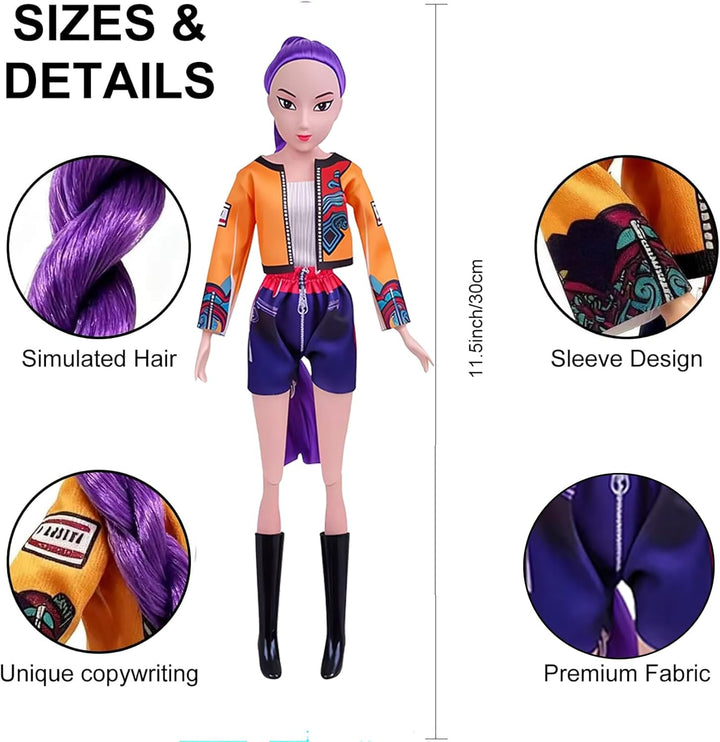 NOVMPAQ Muñeca de moda de 115 pulgadas para niños hecha