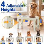 XIAZ Cuencos elevados para perros de razas grandes, soporte para tazones elevados para perros, tamaño grande/mediano, acero inoxidable, para alimentos, agua, 5 alturas ajustables de 9/11/12/14 pulgadas, estación de platos para comederos para mascotas