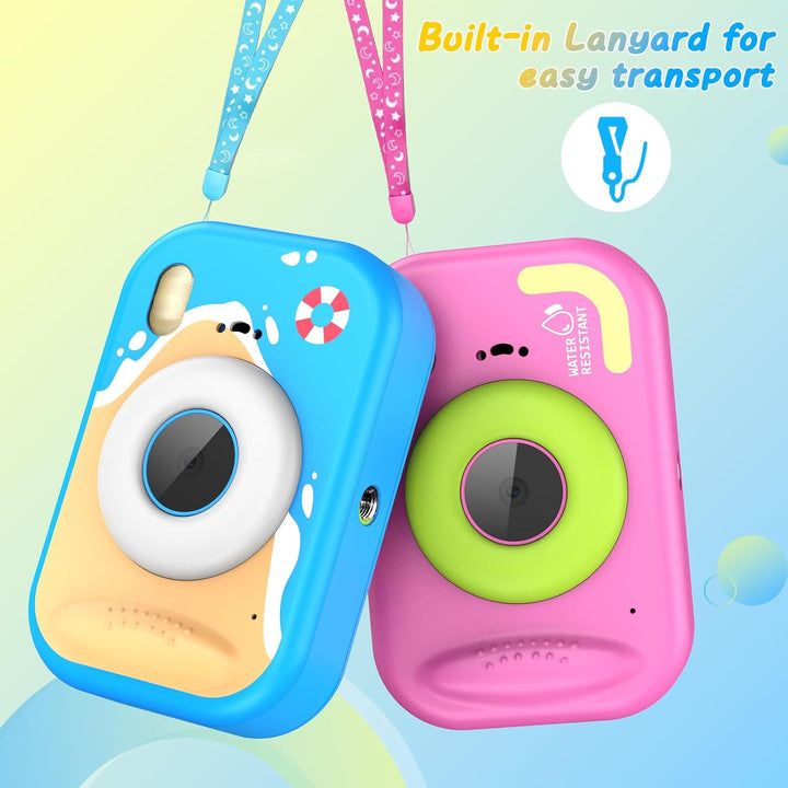Cámara impermeable para niños, cámara digital subacuática HD 1080P...