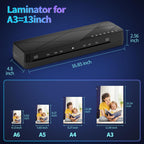 Crenova Laminador 13 pulgadas con pantalla táctil 3-6mil calentamiento