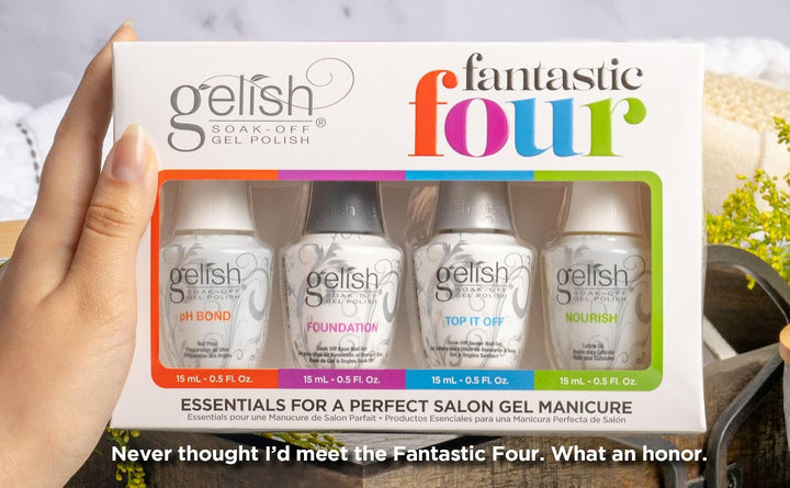 Gelish Fantastic Four Essentials Kit \u2013 Brillo duradero, sin as...