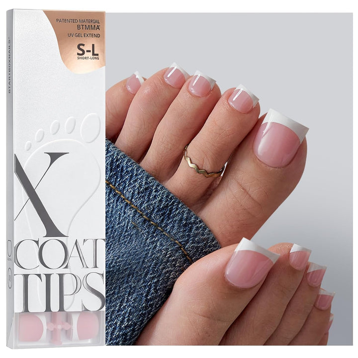 BTArtboxnails XCOATTIPS - Uñas a presión, talla S-L, cuadrado afila...