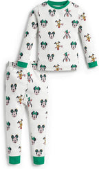 Monica + Andy - Juego de pijama de dos piezas para niños pequeños y bebés, 100% ropa de algodón orgánico para niños y niñas, pijamas para niños