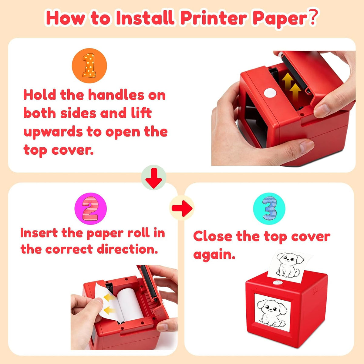 KBCASE Impresora de pegatinas de voz AI, mini fabricante de calcomanías