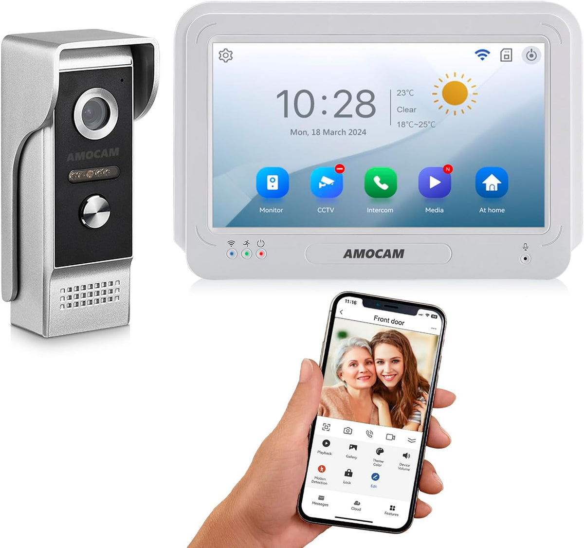 Sistema video inalámbrico del intercomunicador del timbre de WiFi