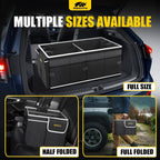 MIKKUPPA Organizador de maletero para automóvil - Organizador plegable de 65 litros con tapa, almacenamiento resistente para SUV, automóvil, camioneta con correas ajustables y parte inferior