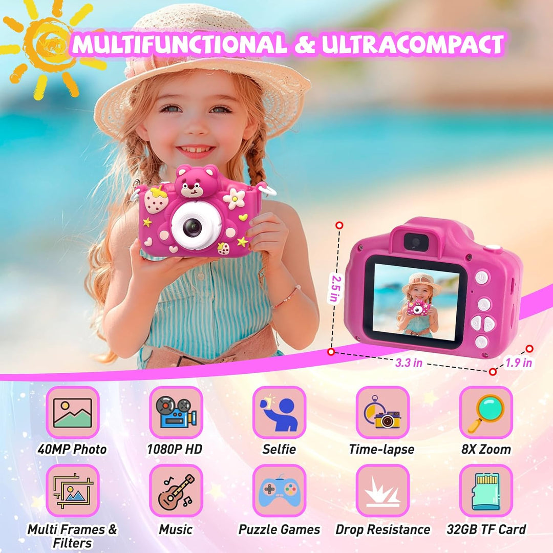 Cámara para niños, cámara digital para niños pequeños, cámara de ju...