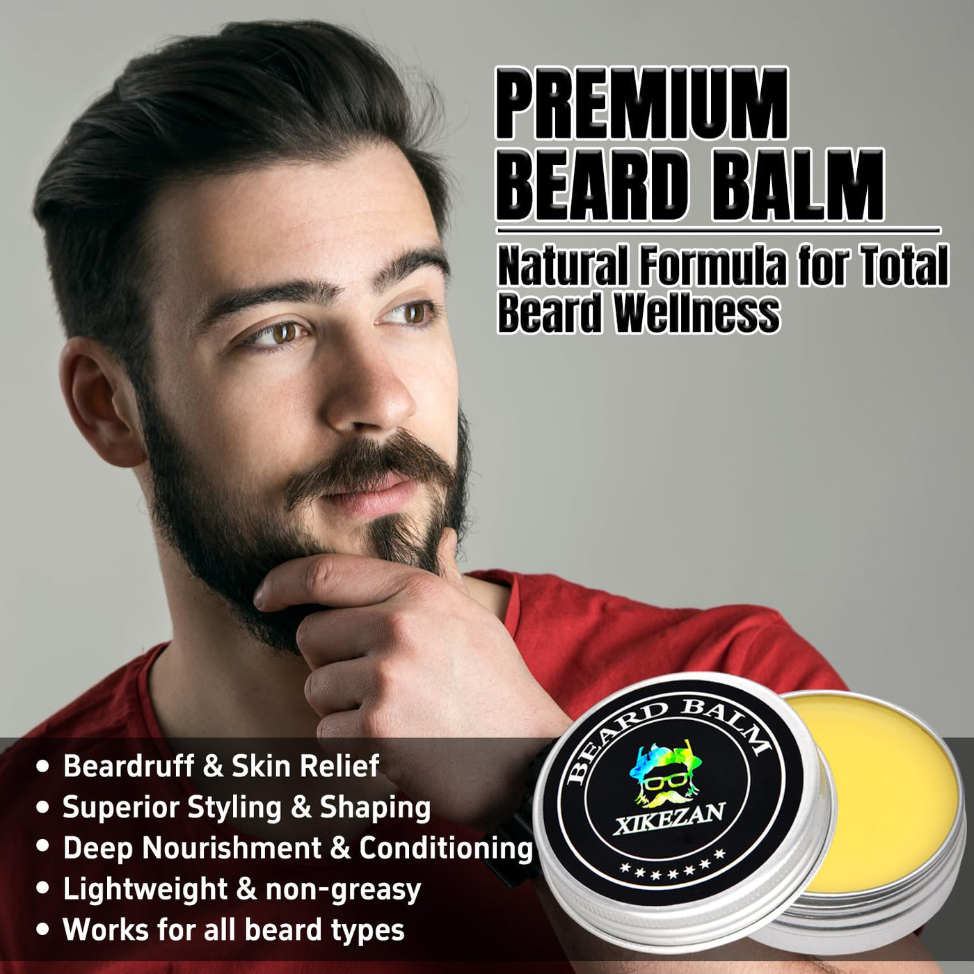 Alisador de barba con aceite y bálsamo para barba y libro electróni...