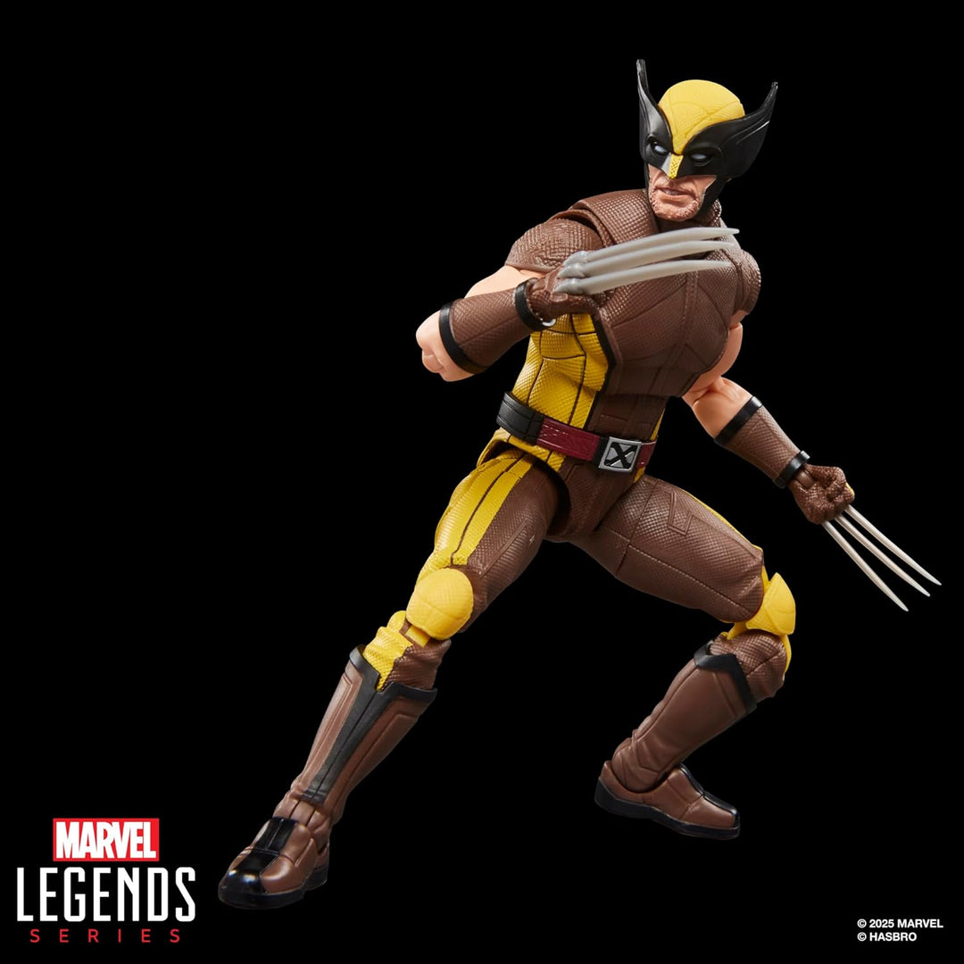 Marvel Legends Serie Wolverine (traje marrón), figura de acción de...