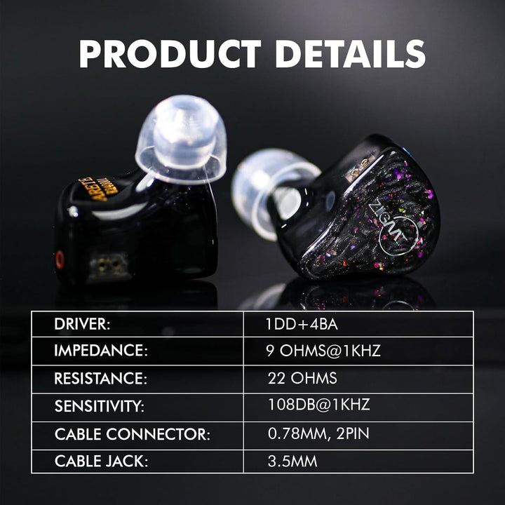 Linsoul ZiiGaat x Fresh Reviews Arete in Ear Monitor, 1DD+4BA Hybri...