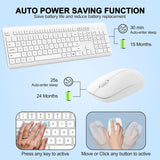 Combo de teclado y mouse inalámbricos, teclado ergonómico silencios...