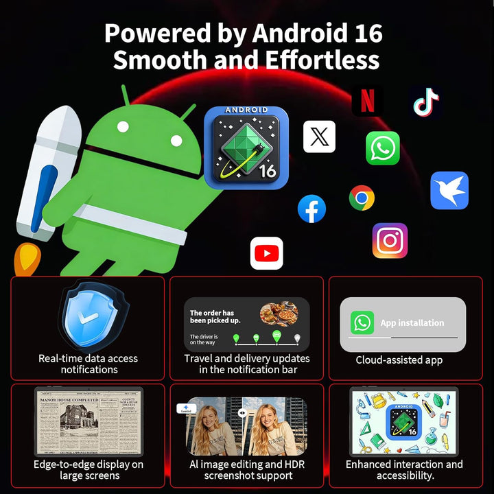 Tableta Android, tableta Android 16 de 10 pulgadas 2026 con teclado...