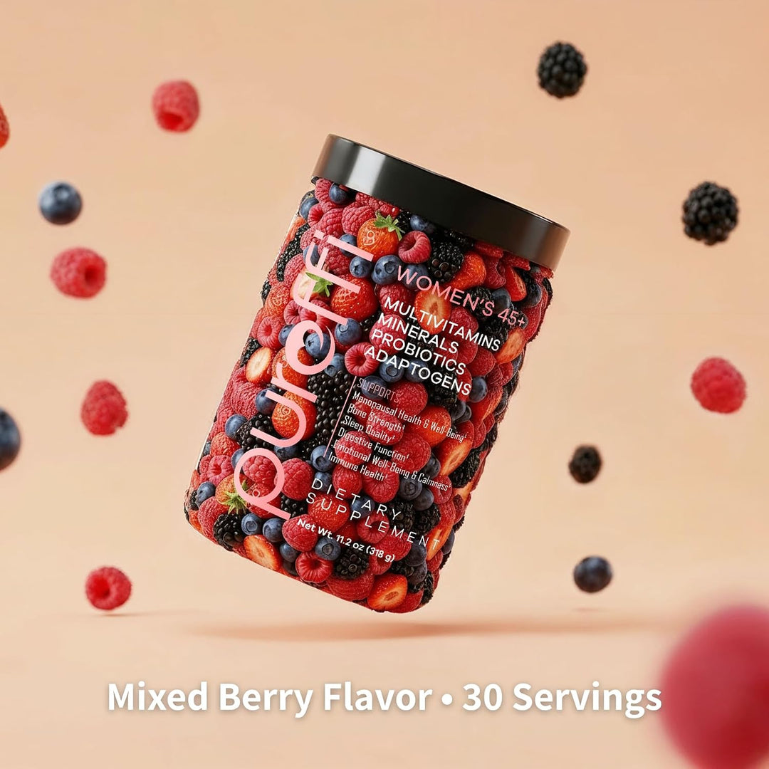 Pureffi Polvo multivitamínico todo en uno para mujer, 33 ingredient...