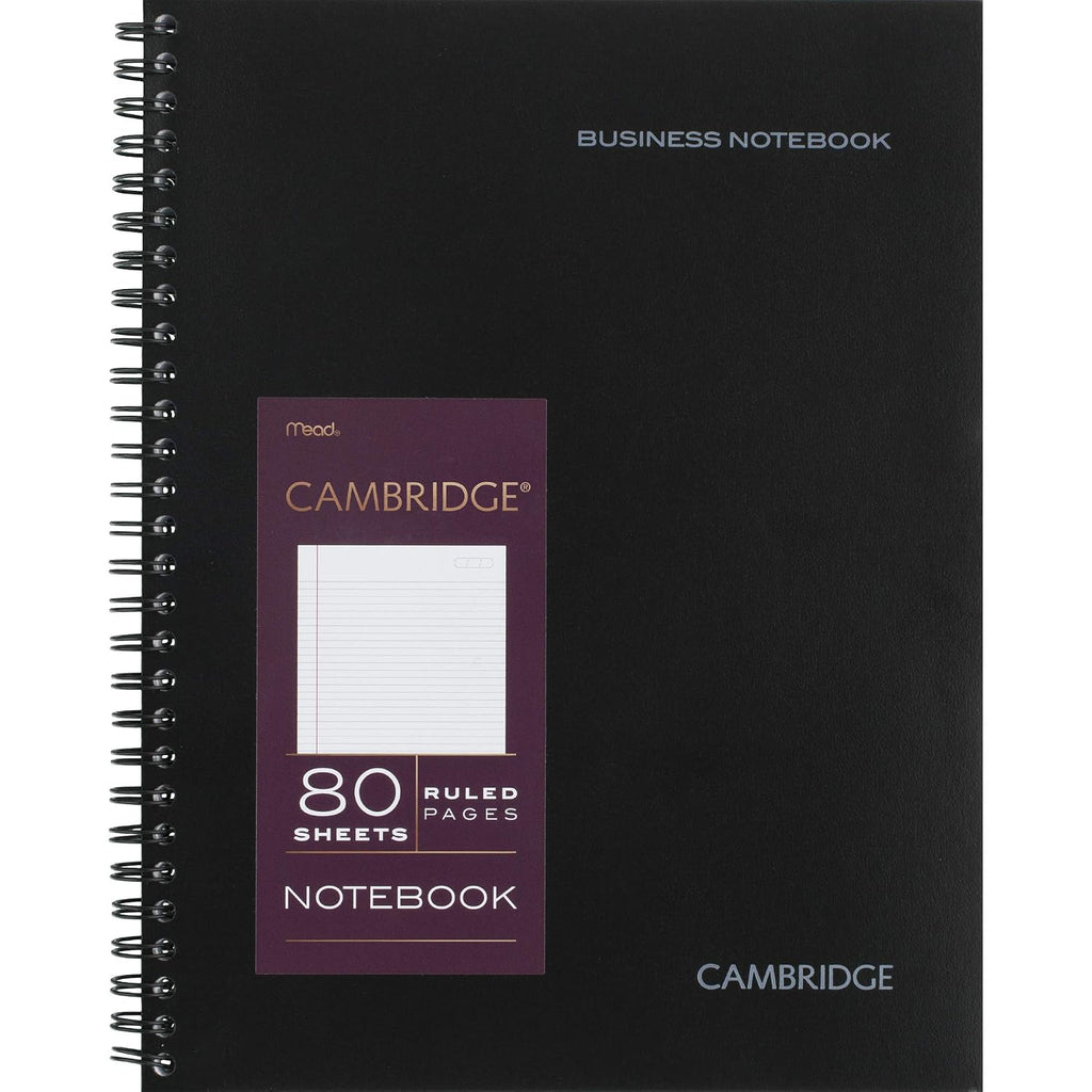 Cambridge Cuaderno de espiral profesional limitado, nuevo complemento comercial, paquete de 3, con renglones legales, tamaño de página de 6-5/8 x 9-1/2 pulgadas, 80 hojas, diario de oficina y cuaderno
