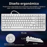 HUO JI Teclado mecánico para juegos con cable, 17 modos retroilumin...