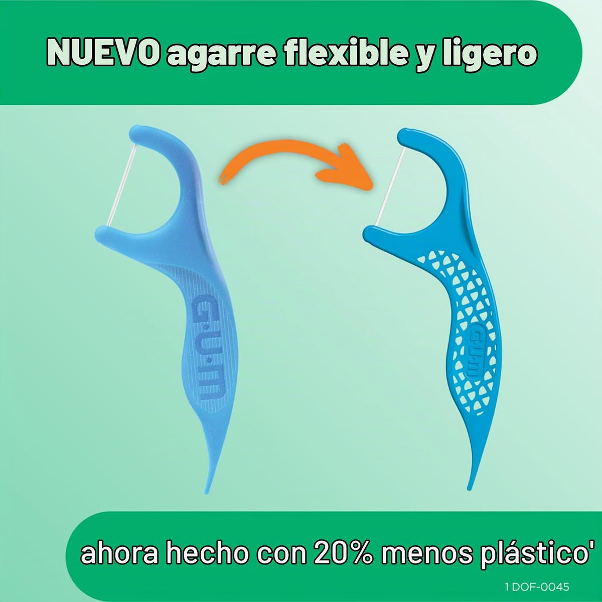 GUM Advanced Care - Púas de hilo dental para adultos con vitamina E...
