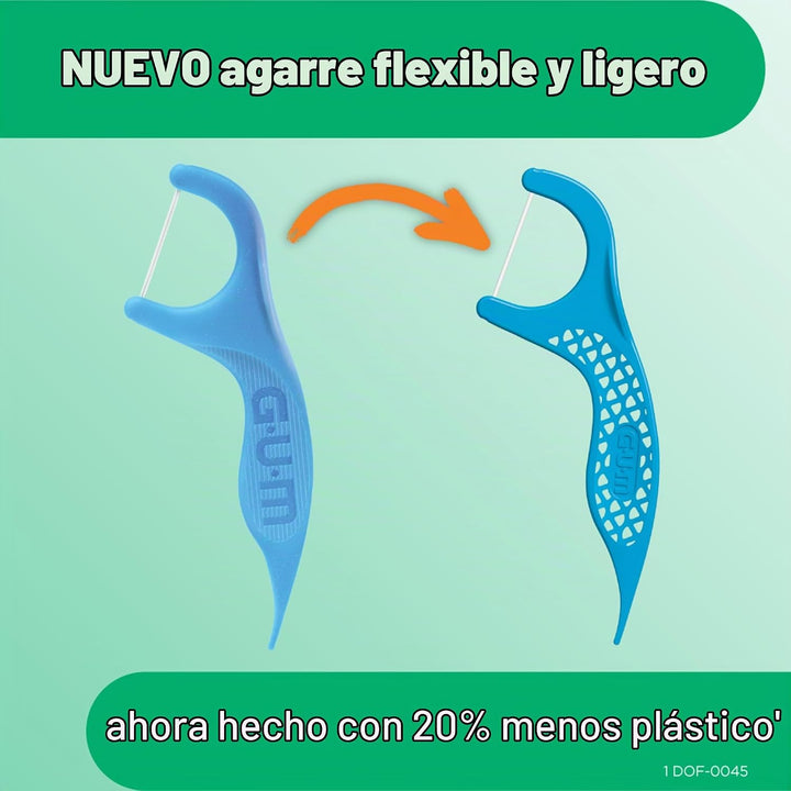 GUM Advanced Care - Púas de hilo dental para adultos con vitamina E...