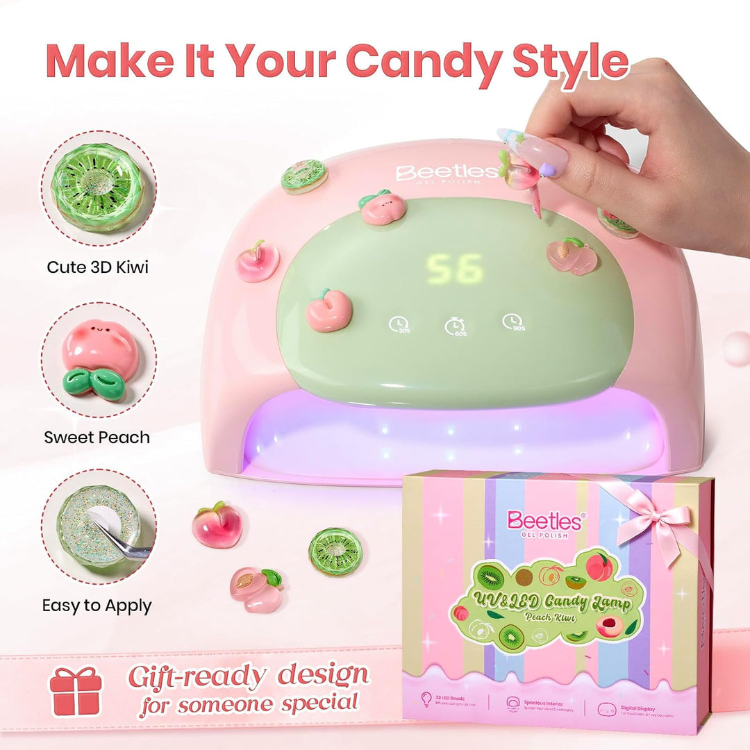 Beetles - Lámpara de uñas UV, luz de uñas de gel rosa caramelo con...