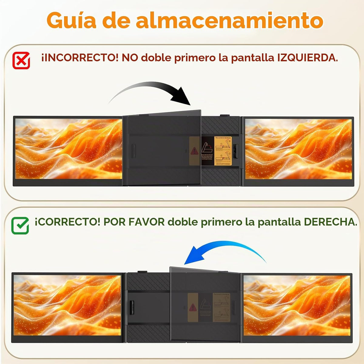 ROYY - Extensor de pantalla para laptop, monitor portátil 1080P FHD...