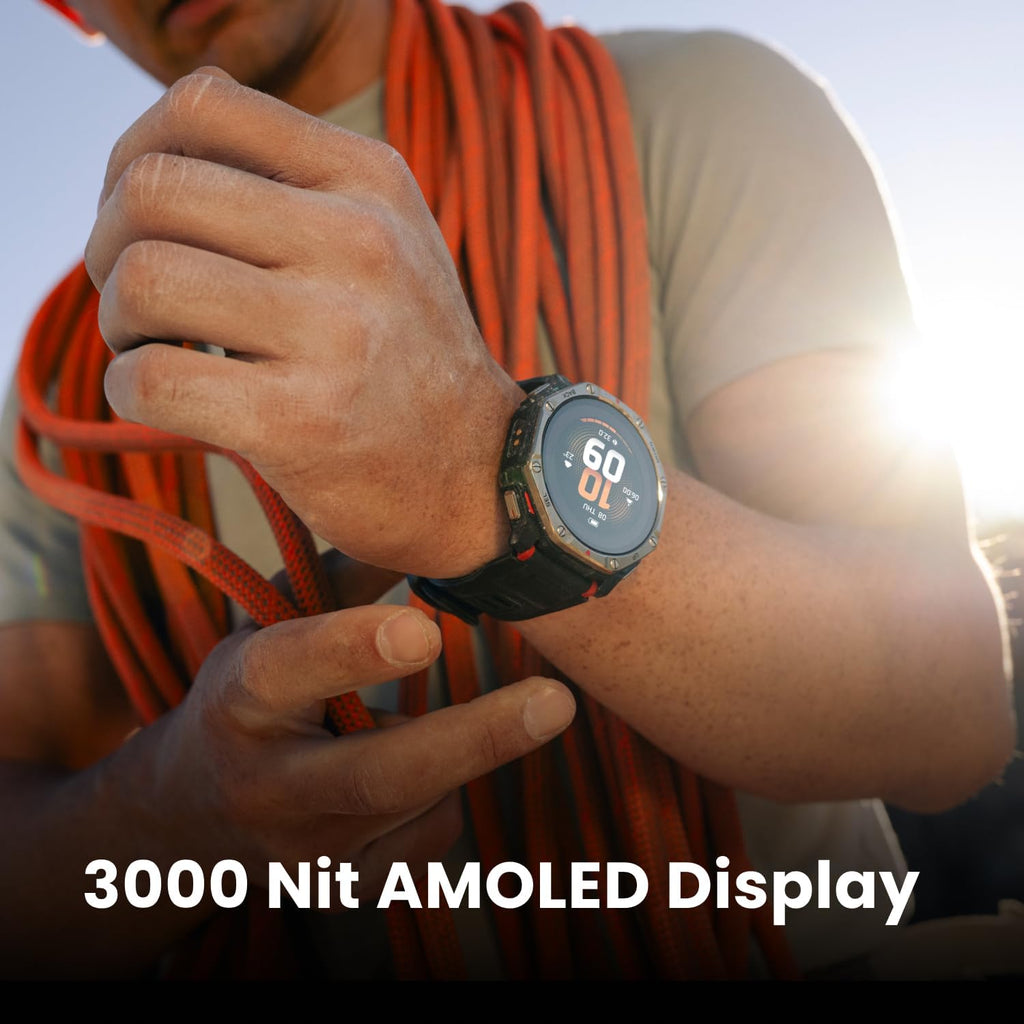 Amazfit T-Rex Dual Solar Smart Watch, 2.008 in, AMOLED, mapas fuera de